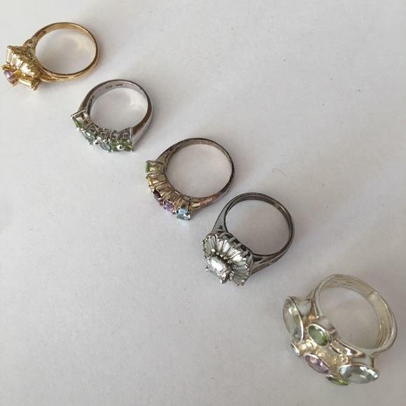 Mixed Lot of Vintage 925 Sterling Silver Rings - Picture 4 of 16